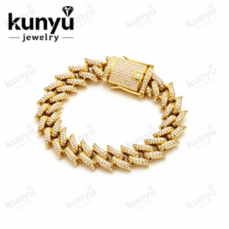Pulseras na Cuban Plated na Ginto Pulseras na Cuban Plated na Ginto