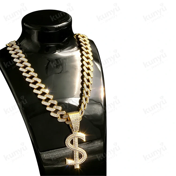 Hip Hop Dollar Sign Necklace