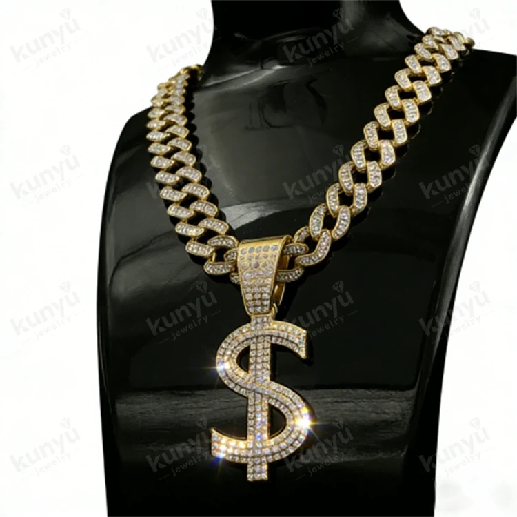 Hip Hop Dollar Sign Necklace