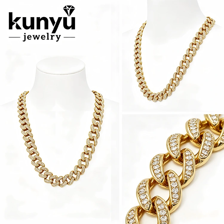 Makintab na Gold Cuban Chain